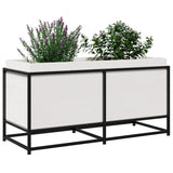 ZNTS Garden Planter White 100x40x50 cm Solid Wood Pine 847034