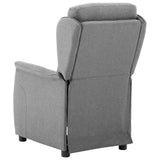 Recliner Chair Light Grey 66.5 x 94 x 101.5 cm Polyester 340152