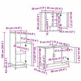 Bathroom Furniture Set 3 pcs Artisan Oak Engineered Wood 3402364