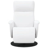 Massage Recliner Chair White Faux Leather 42018596