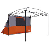 Camping Tent Set Folding 2 pcs Orange Taffeta and Fabric 3337177