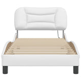 Bed Frame with LED without Mattress "Hvar" White 80x200 cm 3213893