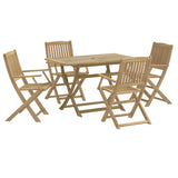 5 Piece Garden Dining Set Solid Wood Acacia 3214234