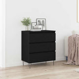 Sideboard with Drawer Black Oak 60 x 35 x 70 cm Engineered Wood 863497