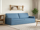 3 Seater Sofa Blue 190 x 81 x 82 cm Corduroy Fabric 42041136