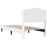 Bed Frame with Headboard White 90 x 190 cm Faux Leather 42027869