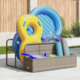 Poolside Float Storage Light Grey 110x100x57 cm Poly Rattan 4104092