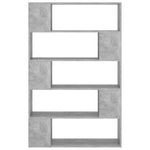Book Cabinet Room Divider Concrete Grey 100x24x155 cm Engineered Wood 809201