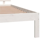 Bed Frame without Mattress White Solid Wood Pine 140x190cm 810476