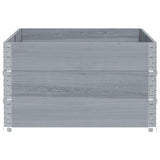 ZNTS Garden Planter Grey 150x100 cm Solid Wood Pine 3295441