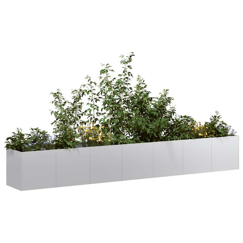 ZNTS Planter 280x40x40 cm Galvanised Steel 860694