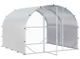 Chicken Coop Silver 200 x 200 x 200 cm Galvanised Steel 42042528