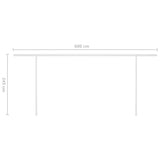 ZNTS Manual Retractable Awning with Posts 6x3.5 m Cream 3070077