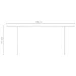 ZNTS Manual Retractable Awning with Posts 6x3 m Cream 3069997