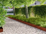 Lawn Edging 10 pcs 103 x 20 cm Steel Rusty 8008487