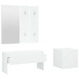 Hallway Furniture Set White Engineered Wood 3082053