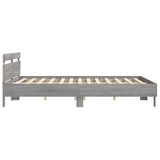Bed Frame with LED without Mattress Grey Sonoma 180x200 cm Super King 3207530