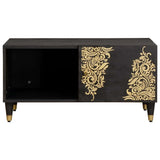 Coffee Table Black 80 x 50 x 40 cm Solid Mango Wood 4018812