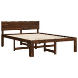 Double Bed Frame with Headboard ROSTOCK Dark Brown 120 x 200 cm 903461