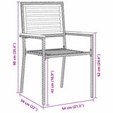 Garden Stacking Chairs 4 pcs Brown and Black 3403058