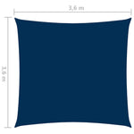 ZNTS Sunshade Sail Oxford Fabric Square 3.6x3.6 m Blue 135523