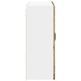 Wall Glass Cabinet LUCCA Old Wood 80 x 31 x 80 cm 885073