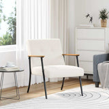 Armchair Cream 59 x 75 x 78 cm Curly Wool-like Fabric 42017699