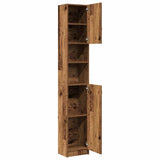 Bathroom Cabinet Old Wood 32x25.5x190 cm Engineered Wood 856048