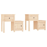 Bedside Cabinet 2 pcs 79.5x38x65.5 cm Solid Wood Pine 814540