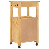 Kitchen Trolley MONZA 48x40x88.5 cm Solid Wood Pine 376088
