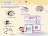 Kids Kitchen Playset, with Lights, Sounds, Microwave, Sink and Storage - Pink T3398P348120