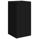 TV Cabinet Set Wall-mounted 6 pcs Black Engineered Wood 3409061