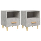 Bedside Cabinets 2 pcs Concrete Grey 40x35x47 cm 812015
