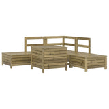 ZNTS 6 Piece Garden Sofa Set Impregnated Wood Pine 3250699