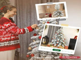 5ft Super Flocked Christmas Tree - Green/White T3398P424892