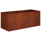 Garden Planter 2 pcs Rusty 100 x 40 x 40 cm Weathering Steel 8005259