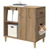 Cat House Artisian Oak 72 x 42.5 x 70 cm Engineered Wood 8000688