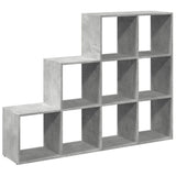 Room Divider Bookcase 3-Tier Concrete Grey 137.5x29x103.5 cm Engineered Wood 857979