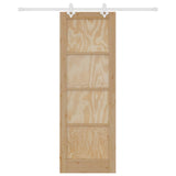 Sliding Door Natural and White 73.5 x 211 cm Solid Pine Wood 3445522