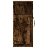 Sideboard with LED Smoked Oak 42.5x34x100 cm Engineered Wood 852156