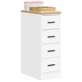 Garage Storage Cabinet White 30x51x85 cm Solid Wood Pine 860580
