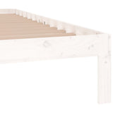 Bed Frame without Mattress White Solid Wood 150x200cm King Size 810371