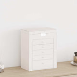 Jewellery Box 6-Layer with Mirror Lockable White 4103564