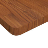 Table Top Dark Brown Solid Oak Wood 90x90cm Table Top Square 343079