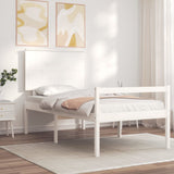Senior Bed without Mattress White 90x200 cm Solid Wood 3195467