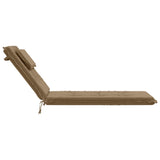 Sunlounger Cushion GEMERT 100% Polyester Taupe 190 x 60 x 9 cm 947540