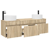 Bathroom Cabinet Set 3 pcs Sonoma Oak 49 x 44.5 x 65.5 cm 3405779