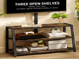 Industrial-Style TV Stand, with 35&deg Swivel Bracket - Dark Brown T3398P377885