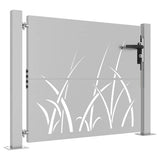 Garden Gate 100x100 cm Corten Steel Grass Design 153227
