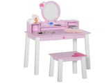 Kids Wooden Dressing Table and Stool Make Up Desk T3398P348108